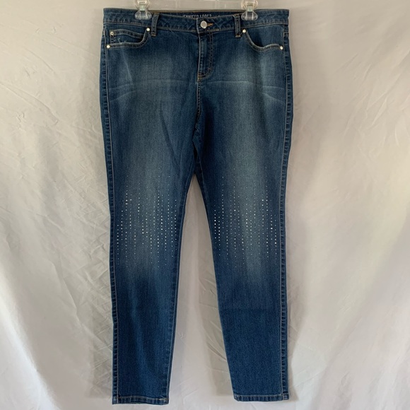 Jennifer Lopez Skinny Jeans With Stones 16P - Picture 2 of 8